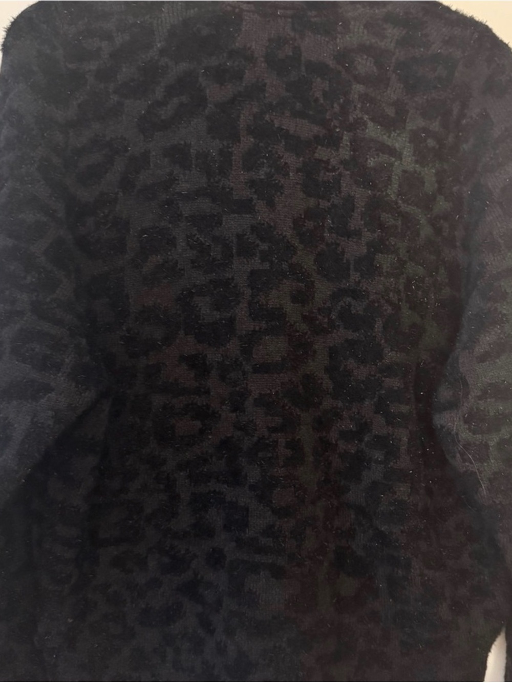 Lululemon Wool-Blend Jacquard Cardigan - Knit Leopard Graphite Grey Black - Picture 4 of 6
